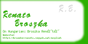 renato broszka business card